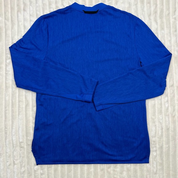 Nike Medium Heather Blue Dri-Fit Long Sleeve Lightweight Quarter Zip Workout - Picture 5 of 6